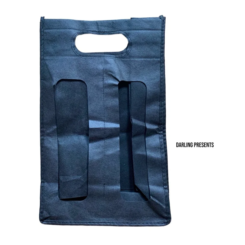 International Language Bottle Tote Bag Unisex Color Black